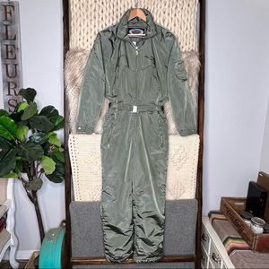 Vintage Fera Olive Green Snowsuit Skisuit